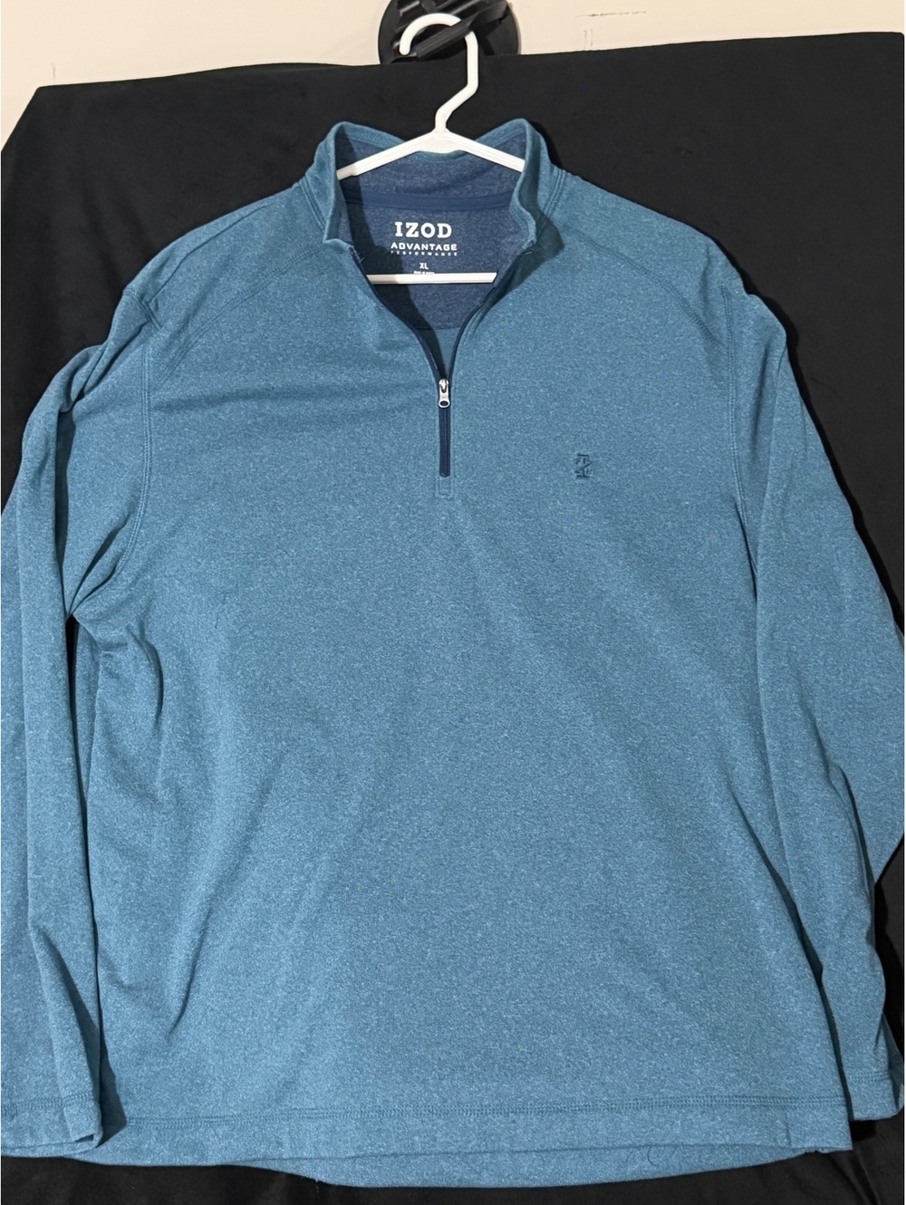 IZOD Advantage Performance Men's 1/4 Zip Pullover Sweatshirt XL Blue
